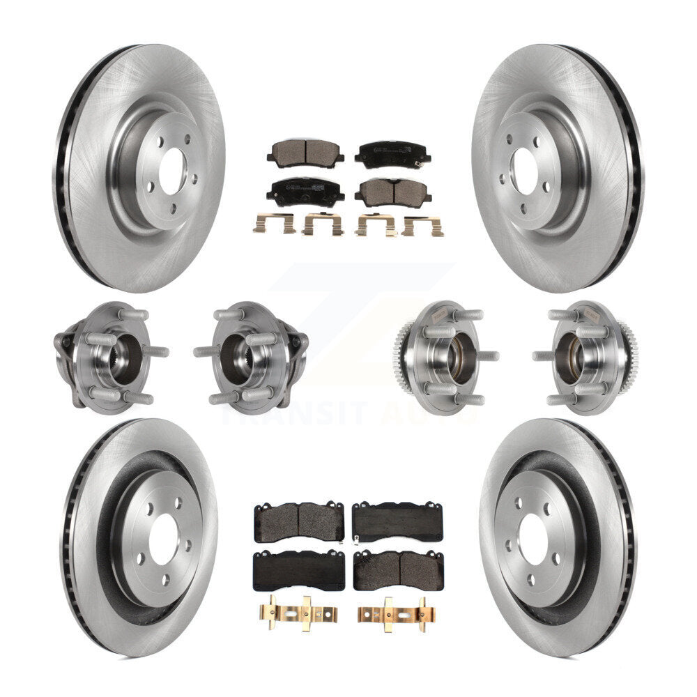 Kit de rotors et plaquettes de frein à disque, roulements de moyeu avant et arrière (10 pièces) pour Ford Mustang