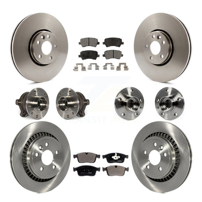Kit de rotor et de plaquettes de frein à disque, roulement de moyeu avant et arrière (10 pièces) pour Volvo XC60 AW 2017