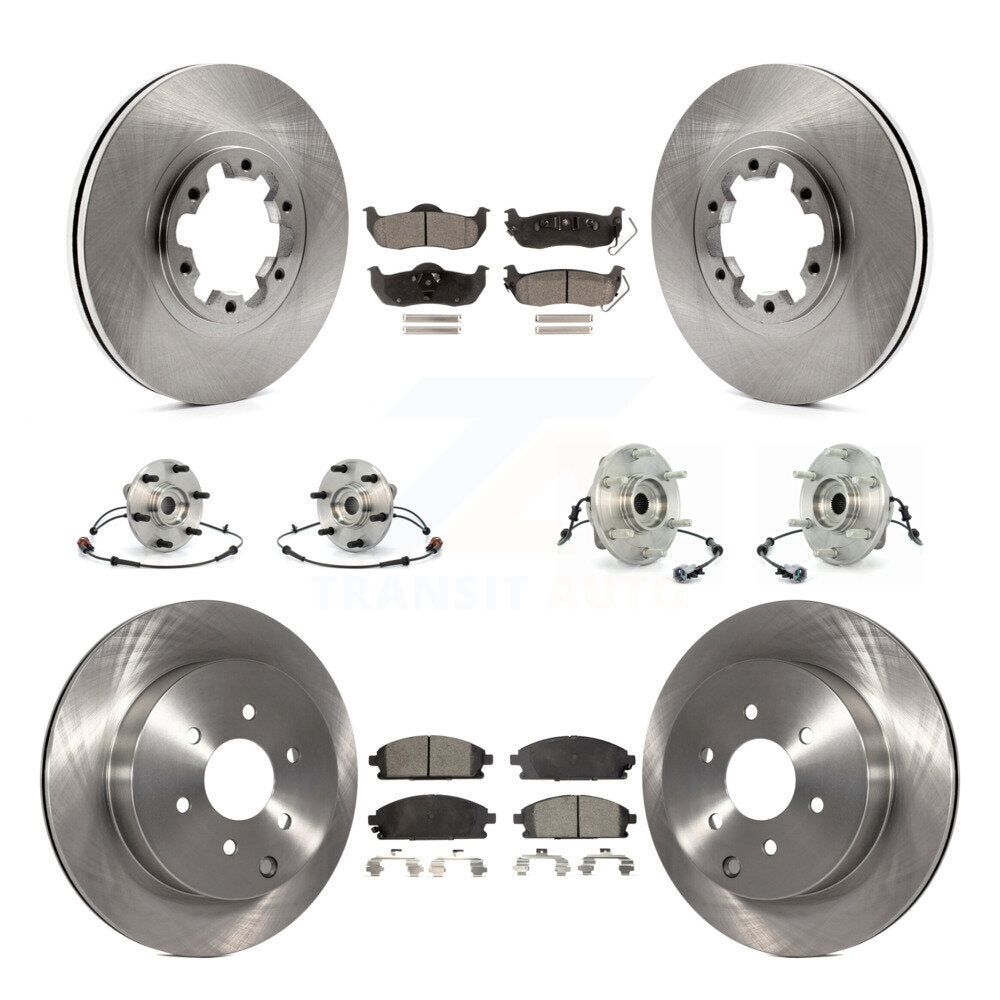 Kit de rotor et de plaquettes de frein à disque, roulement de moyeu avant et arrière (10 pièces) pour Nissan Pathfinde