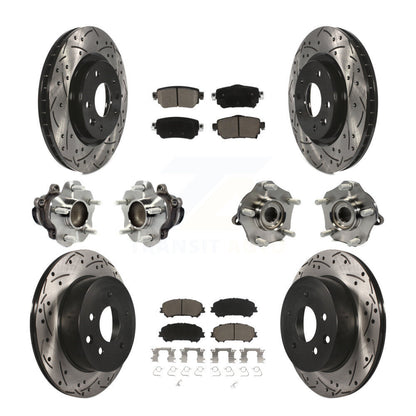 Kit de plaquettes de rotor de frein enduites de roulement de moyeu avant et arrière (10 pièces) pour Nissan Rogue Spor