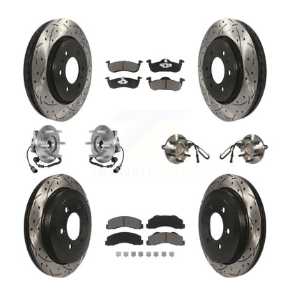 Kit de plaquettes de Rotor de frein revêtues de roulement de moyeu avant et arrière (10 pièces) pour Ford Expedition RW