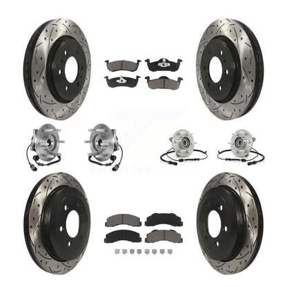 Kit de plaquettes de Rotor de frein revêtues de roulement de moyeu avant et arrière (10 pièces) pour Ford Expedition 4W