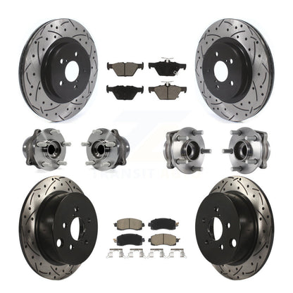 Kit de rotors et plaquettes de frein revêtus de roulement de moyeu avant et arrière (10 pièces) pour Subaru Crosstre