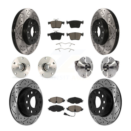 Kit de plaquettes de Rotor de frein, roulement de moyeu avant et arrière (10 pièces) pour Volkswagen Jetta 1.4