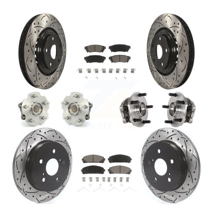 Kit de plaquettes de rotor de frein enduites de roulement de moyeu avant et arrière (10 pièces) pour Lexus NX300 NX200
