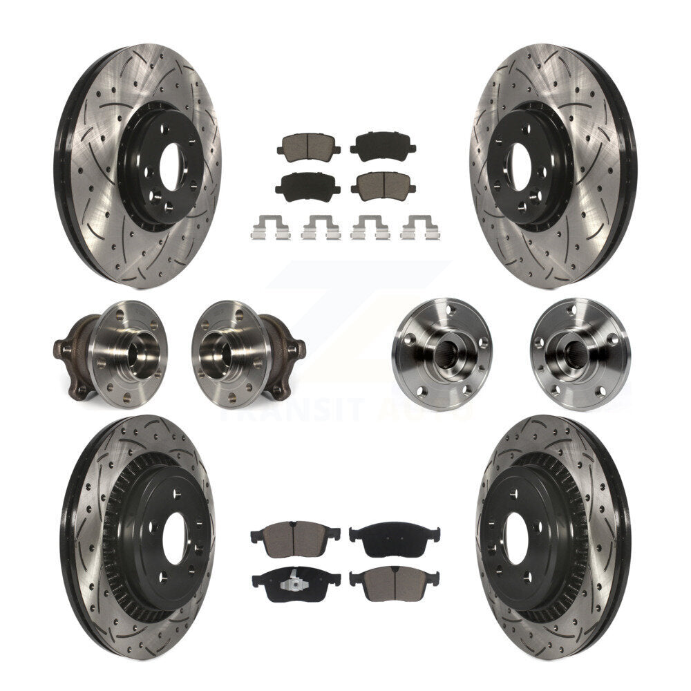 Kit de plaquettes de rotor de frein revêtues de roulement de moyeu avant et arrière (10 pièces) pour Volvo XC60 AW 2017
