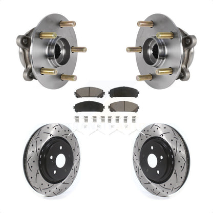 Kit de plaquettes de Rotor de frein, roulement de moyeu avant, fente percée, pour Lexus RX350 RX450h RX350