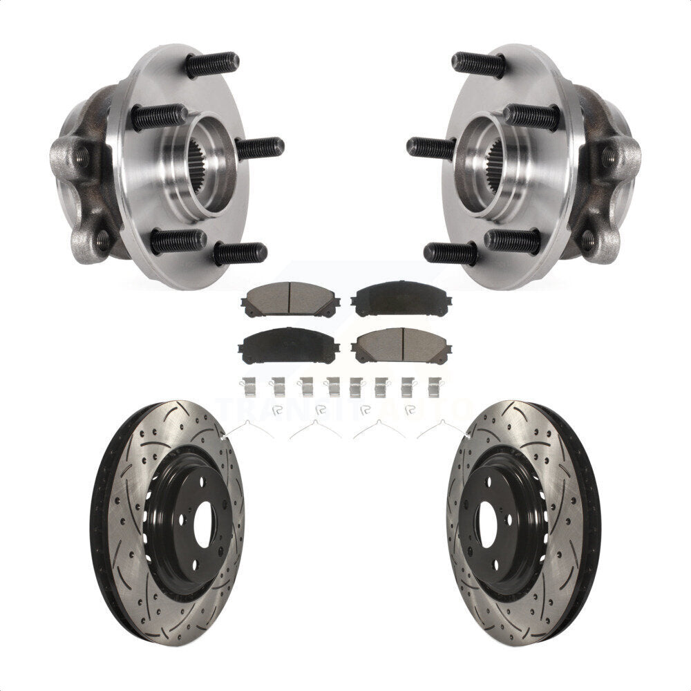 Kit de plaquettes de Rotor de frein, roulement de moyeu avant, fente percée, pour Lexus NX300 NX200t NX300
