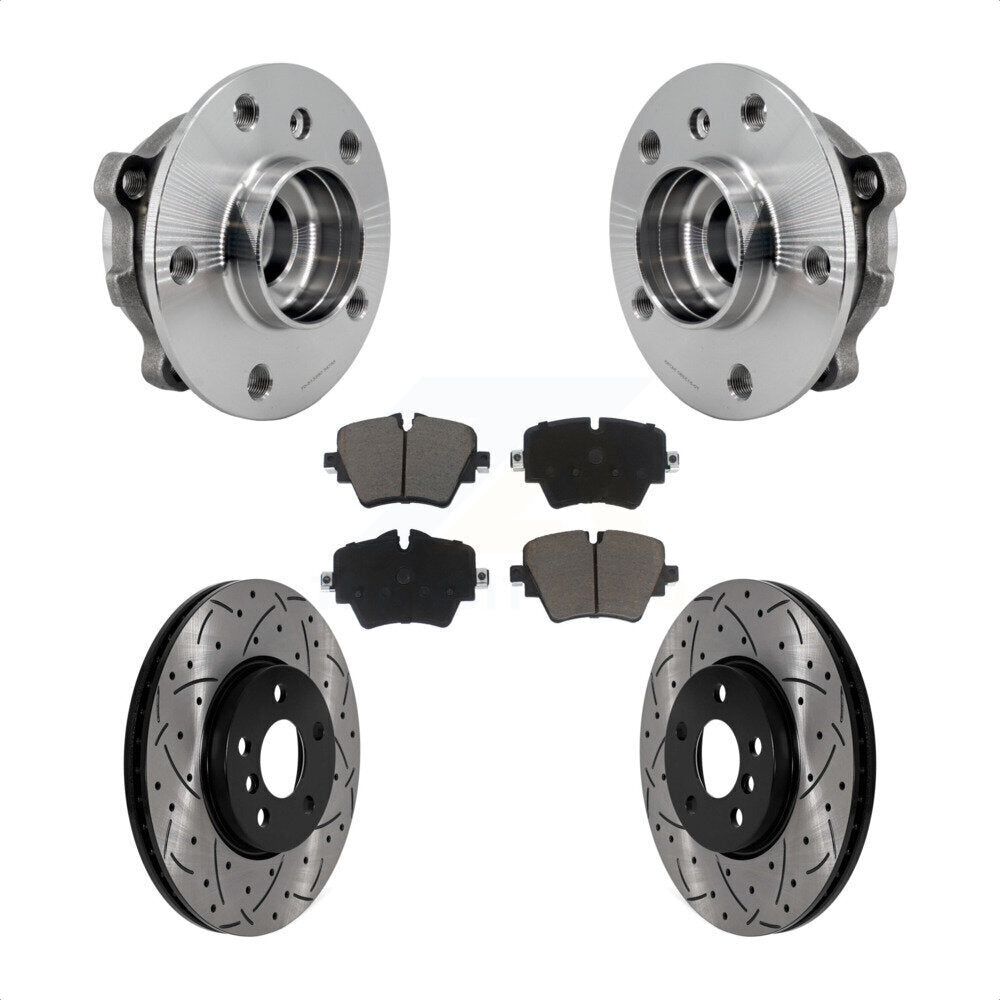 Kit de plaquettes de Rotor de frein, roulement de moyeu avant, fente de perçage, pour Mini Cooper Countryma
