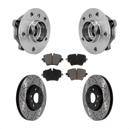 Kit de plaquettes de Rotor de frein, roulement de moyeu avant, fente de perçage, pour Mini Cooper Countryma