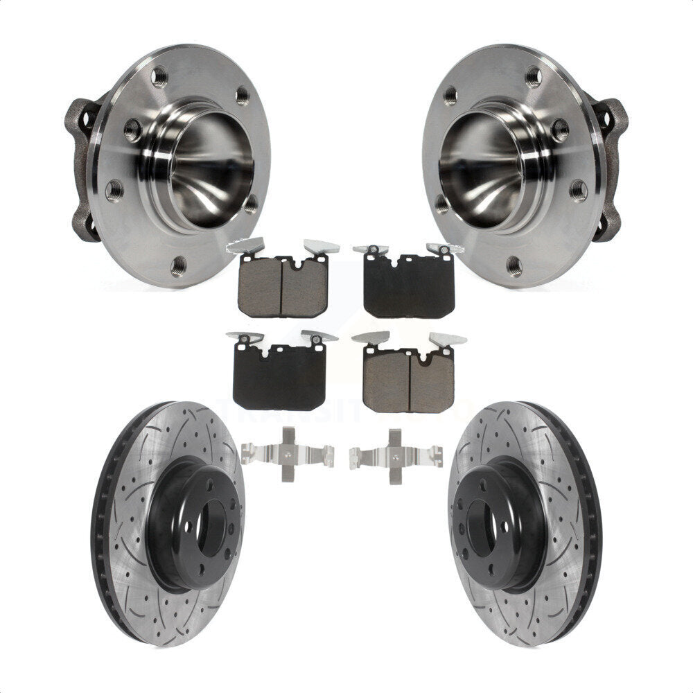 Kit de plaquettes de Rotor de frein, roulement de moyeu avant, fente de perçage, pour 13 BMW 328i berline avec 3.0