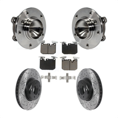 Kit de plaquettes de Rotor de frein, roulement de moyeu avant, fente de perçage, pour 13 BMW 328i berline avec 3.0