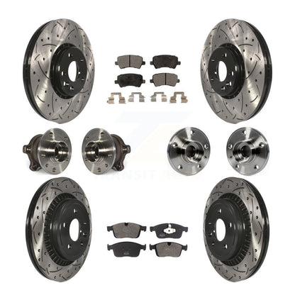 Kit de plaquettes de rotor de frein revêtues de roulement de moyeu avant et arrière (10 pièces) pour Volvo XC60 AW 2017