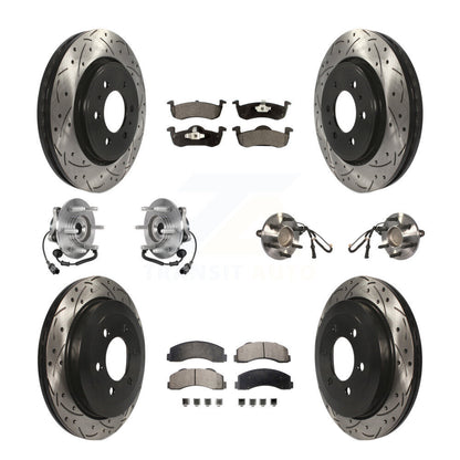 Kit de plaquettes de Rotor de frein revêtues de roulement de moyeu avant et arrière (10 pièces) pour Ford Expedition RW