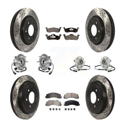 Kit de plaquettes de Rotor de frein revêtues de roulement de moyeu avant et arrière (10 pièces) pour Ford Expedition 4W