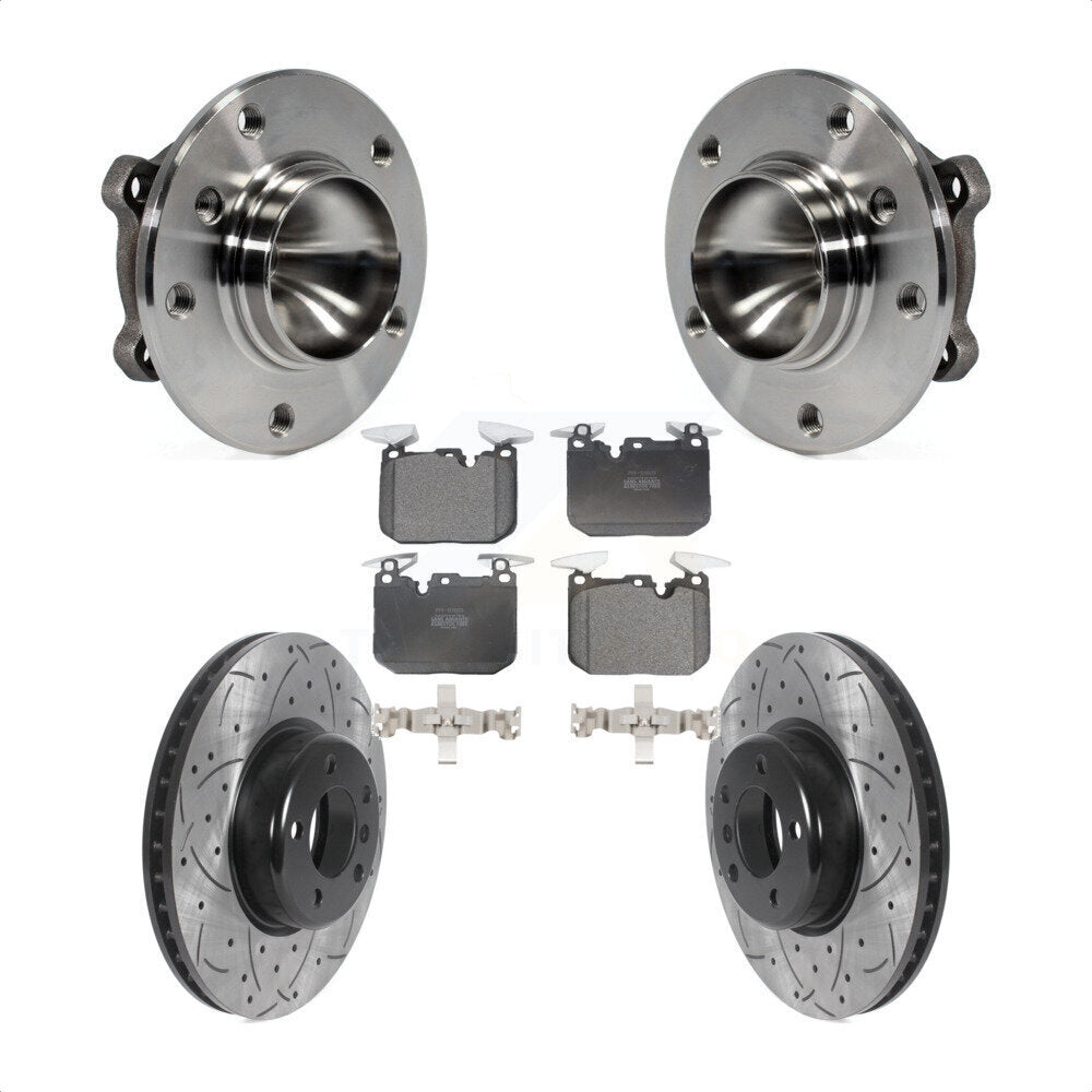 Kit de plaquettes de Rotor de frein, roulement de moyeu avant, fente de perçage, pour 13 BMW 328i berline avec 3.0
