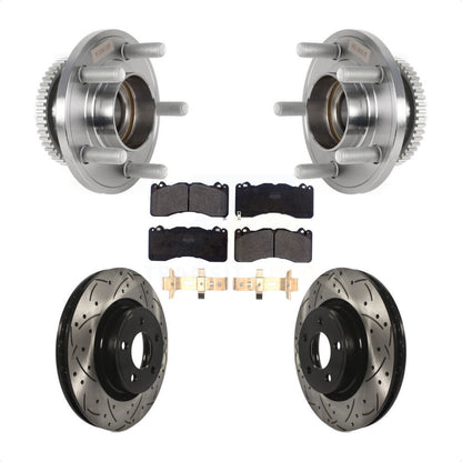 Kit de plaquettes de Rotor de frein, roulement de moyeu avant, fente de perçage revêtue, pour Ford Mustang V 2015