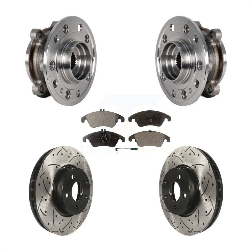Kit de rotor et de plaquettes de frein à fente percée pour roulement avant, pour Mercedes-Benz E400 AW 2017