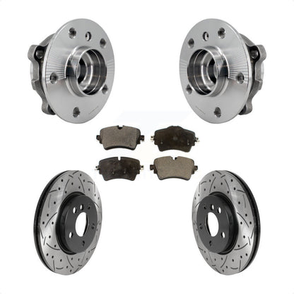 Kit de plaquettes de Rotor de frein, roulement de moyeu avant, fente de perçage revêtue, pour Mini Cooper Clubma
