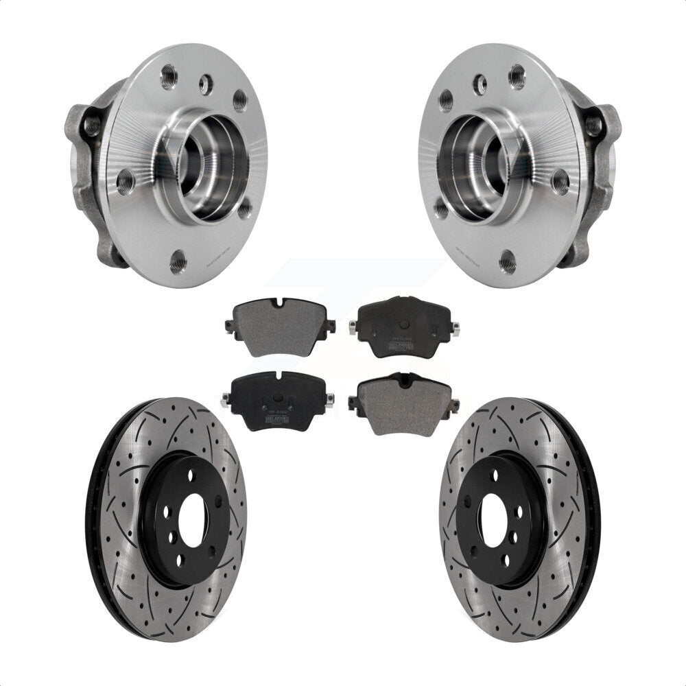 Kit de plaquettes de Rotor de frein, roulement de moyeu avant, fente de perçage, pour Mini Cooper Countryma