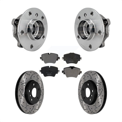 Kit de plaquettes de Rotor de frein, roulement de moyeu avant, fente de perçage, pour Mini Cooper Countryma