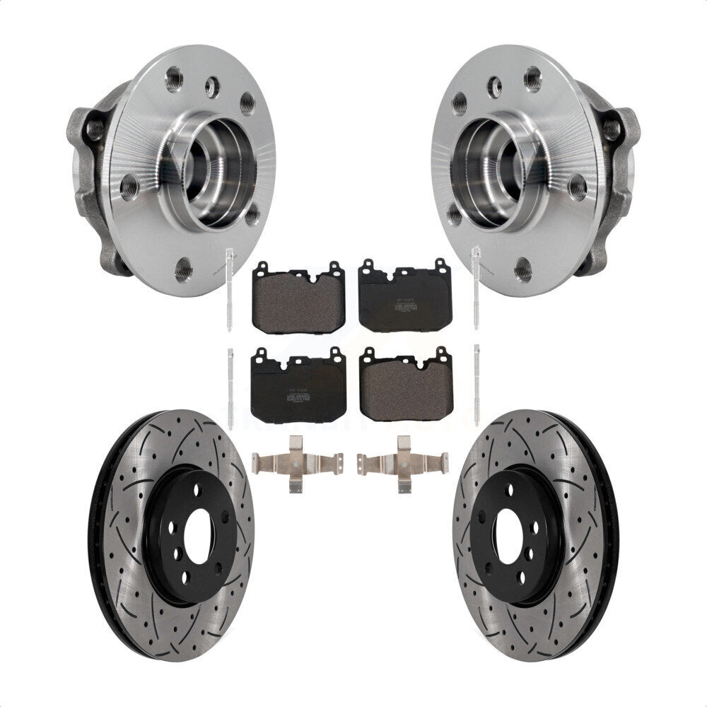 Kit de plaquettes de Rotor de frein, roulement de moyeu avant, fente de perçage, pour Mini Cooper Clubman 17-20