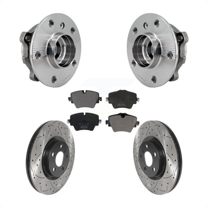 Kit de plaquettes de Rotor de frein, roulement de moyeu avant, fente de perçage, pour BMW X1 Mini Cooper X2 228