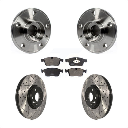 Ensemble de roulement de moyeu avant, fente de perçage revêtue, Kit de plaquettes de Rotor de frein pour Volvo XC6