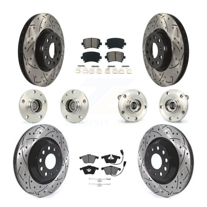 Kit de plaquettes de rotor de frein à disque revêtues de roulement de moyeu avant et arrière (10 pièces) pour Volkswagen C