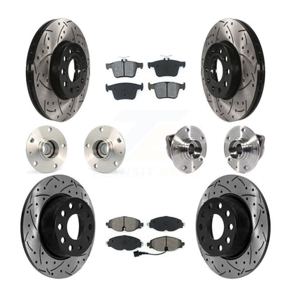 Kit de plaquettes de Rotor de frein, roulement de moyeu avant et arrière (10 pièces) pour Volkswagen Jetta 1.4