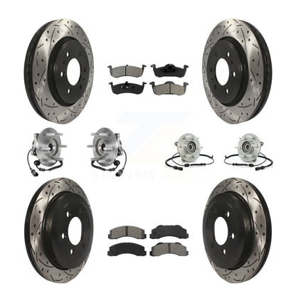Kit de plaquettes de Rotor de frein revêtues de roulement de moyeu avant et arrière (10 pièces) pour Ford Expedition 4W