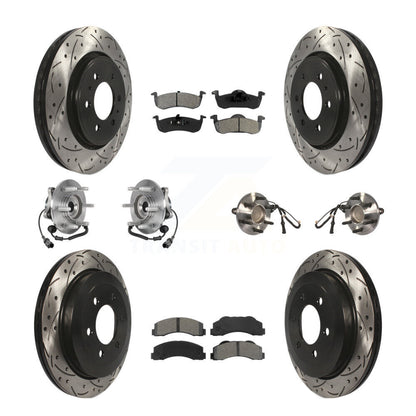 Kit de plaquettes de Rotor de frein revêtues de roulement de moyeu avant et arrière (10 pièces) pour Ford Expedition RW