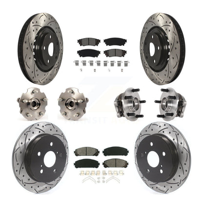 Kit de plaquettes de rotor de frein enduites de roulement de moyeu avant et arrière (10 pièces) pour Lexus NX300 NX200