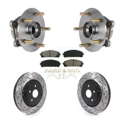 Kit de plaquettes de Rotor de frein, roulement de moyeu avant, fente percée, pour Lexus RX350 RX450h RX350