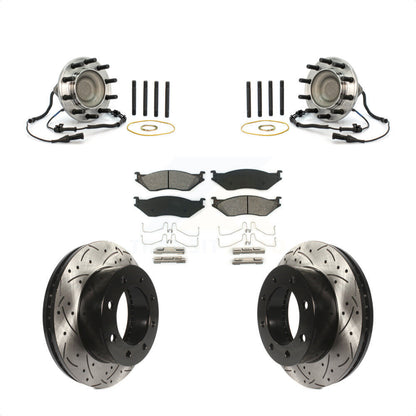 Kit de plaquettes de Rotor de frein, roulement de moyeu avant, fente de perçage, pour Ford F-450 Super Duty 4 X