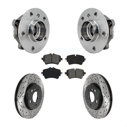 Kit de plaquettes de Rotor de frein, roulement de moyeu avant, fente de perçage revêtue, pour Mini Cooper Clubma