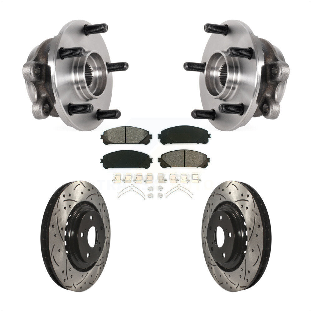 Kit de plaquettes de Rotor de frein, roulement de moyeu avant, fente percée, pour Lexus NX300 NX200t NX300