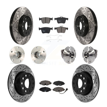 Kit de plaquettes de Rotor de frein, roulement de moyeu avant et arrière (10 pièces) pour Volkswagen Jetta 1.4