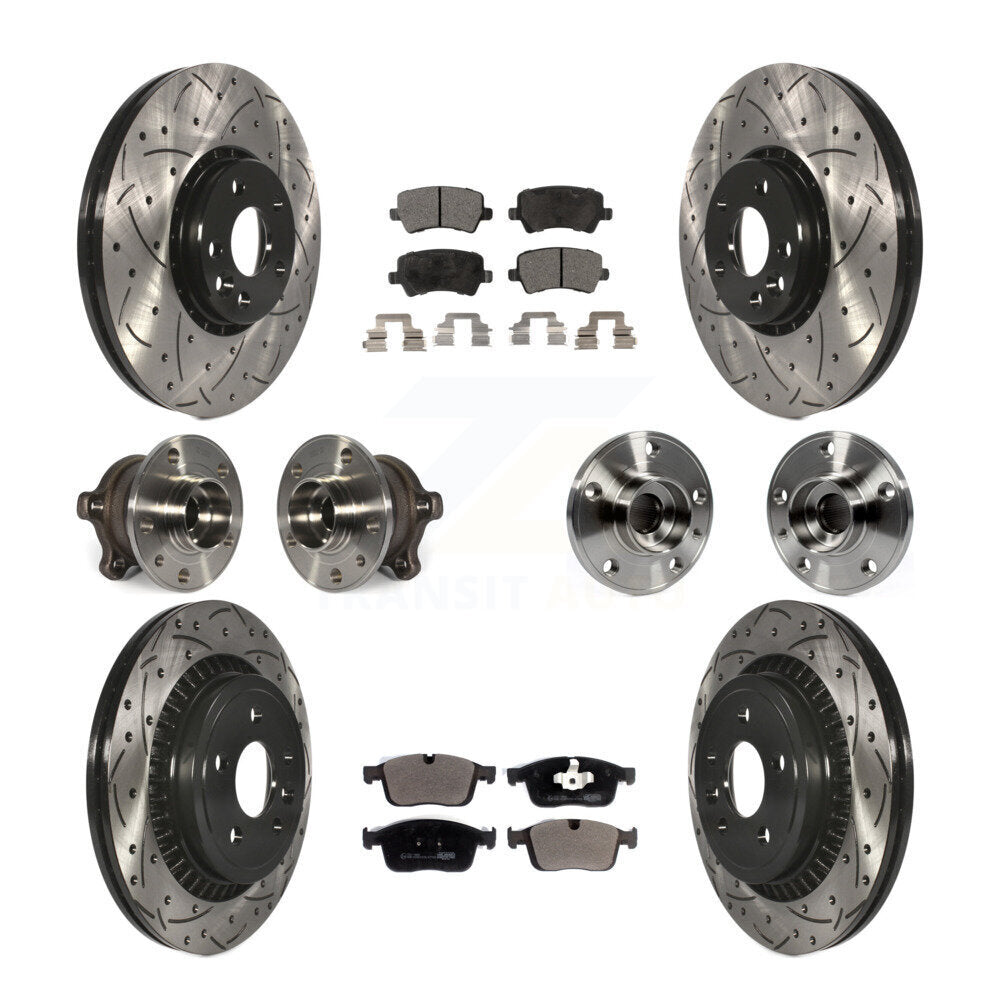 Kit de plaquettes de rotor de frein revêtues de roulement de moyeu avant et arrière (10 pièces) pour Volvo XC60 AW 2017