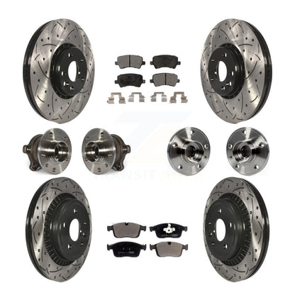 Kit de plaquettes de rotor de frein revêtues de roulement de moyeu avant et arrière (10 pièces) pour Volvo XC60 AW 2017