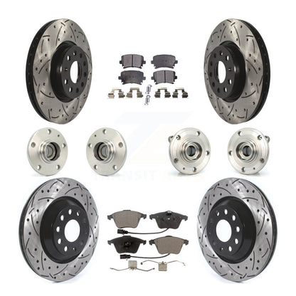 Kit de plaquettes de rotor de frein à disque revêtues de roulement de moyeu avant et arrière (10 pièces) pour Volkswagen C