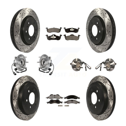 Kit de plaquettes de Rotor de frein revêtues de roulement de moyeu avant et arrière (10 pièces) pour Ford Expedition RW