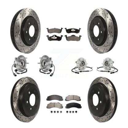 Kit de plaquettes de Rotor de frein revêtues de roulement de moyeu avant et arrière (10 pièces) pour Ford Expedition 4W