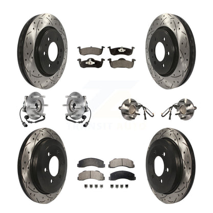 Kit de plaquettes de Rotor de frein revêtues de roulement de moyeu avant et arrière (10 pièces) pour Ford Expedition RW