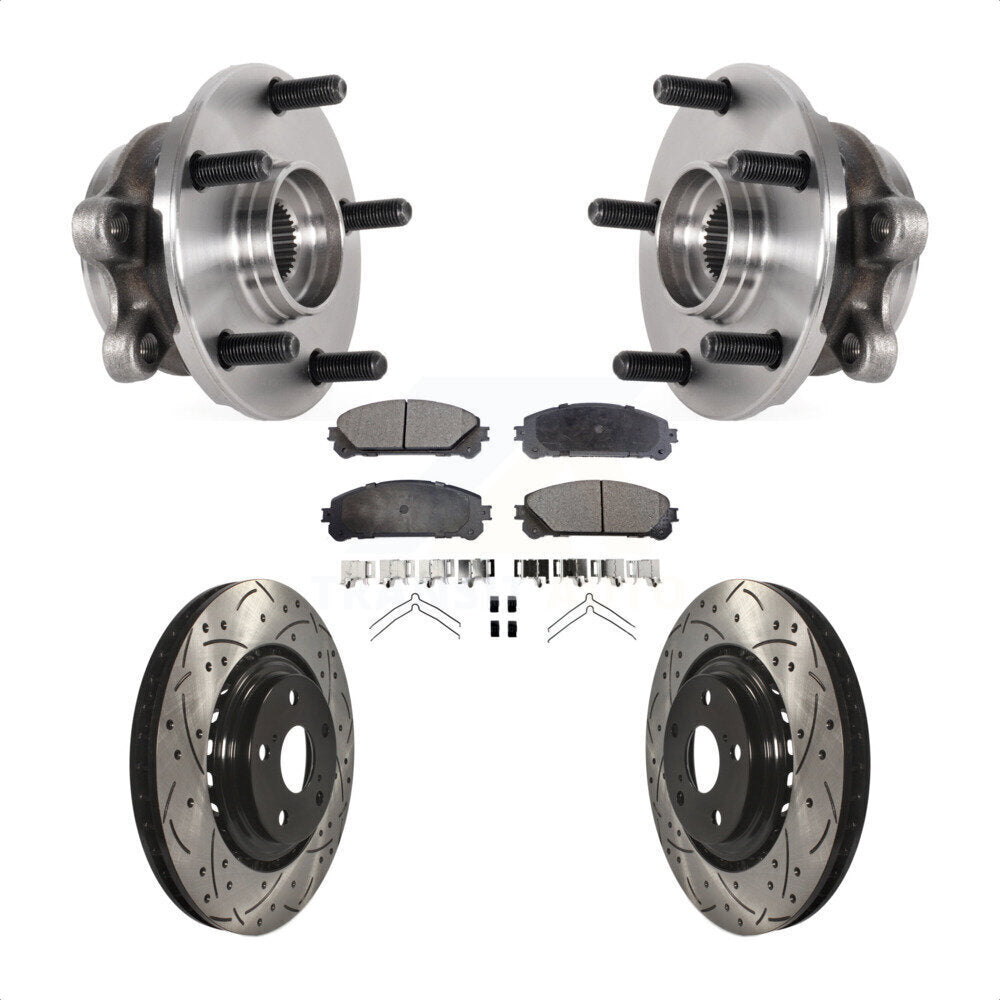 Kit de plaquettes de Rotor de frein, roulement de moyeu avant, fente percée, pour Lexus NX300 NX200t NX300