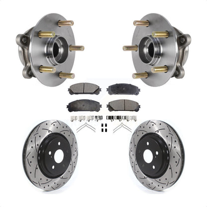 Kit de plaquettes de Rotor de frein, roulement de moyeu avant, fente percée, pour Lexus RX350 RX450h RX350