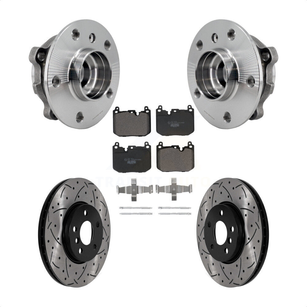 Kit de plaquettes de Rotor de frein, roulement de moyeu avant, fente de perçage, pour Mini Cooper Clubman 17-20