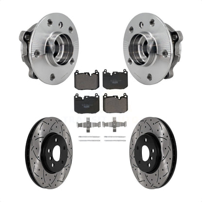 Kit de plaquettes de Rotor de frein, roulement de moyeu avant, fente de perçage, pour Mini Cooper Clubman 17-20