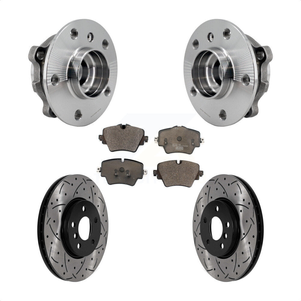 Kit de plaquettes de Rotor de frein, roulement de moyeu avant, fente de perçage, pour Mini Cooper Countryma