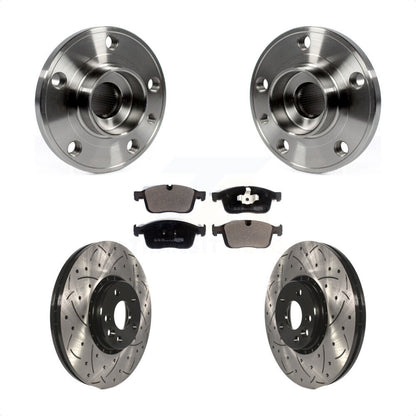 Ensemble de roulement de moyeu avant, fente de perçage revêtue, Kit de plaquettes de Rotor de frein pour Volvo XC6